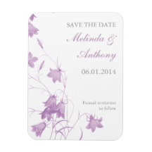 Bluebells - Violet Save the Date Rectangular Magnet