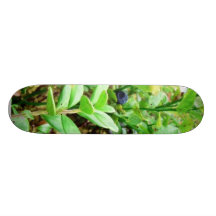Blueberries And Lingon Berries Custom Skate Board
