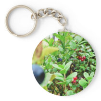 Blueberries And Lingon Berries Keychains