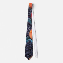Blueberries and Peaches Custom Tie