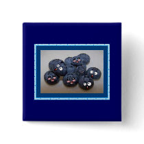 blueberries pinback button