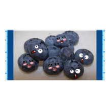 blueberries personalized photo card