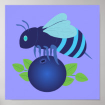 Blueberry Bee Posters