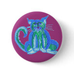 Blueberry Cat on Pink buttons