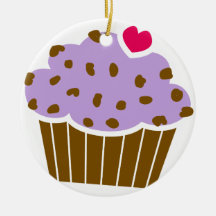 Blueberry Choco Chip Cupcake Ornament