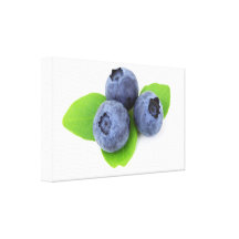 Blueberry Close Up Gallery Wrapped Canvas