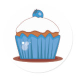 Blueberry Cupcake Coordinating Envelope Seals Round Sticker