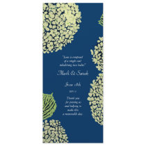 Blueberry Hydrangea Wedding Program