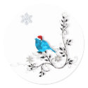 Bluebird in a Santa Hat! stickers