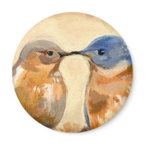Bluebird Kiss Fridge Magnet