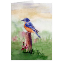 Bluebird Song Blank Card