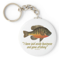 Bluegill Fishing Quote Key Chain