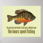 Bluegill Fishing Quote Print