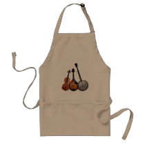 Bluegrass Band Cartoon Aprons