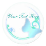 Bluegreen Butterfly Stickers