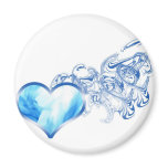 blueheart-w-smoke refrigerator magnet