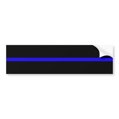 blueline bumper sticker by qradqrad