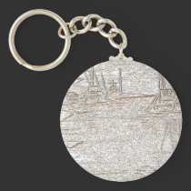 Bluemooncoastlinetonedtopogcharcoal keychains
