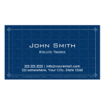 Blueprint Athletic Trainer Business Card