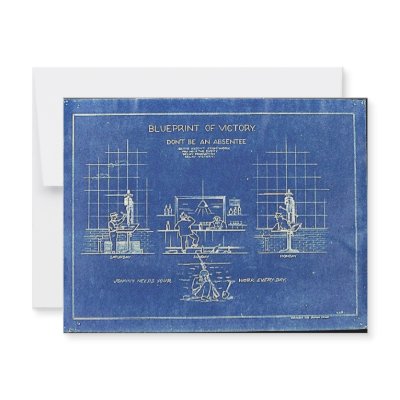Blueprint Of Victory, Don't Be An Absentee Custom Invites by ww2posters