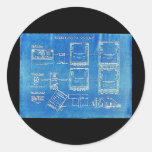 Blueprint Of Victory Round Sticker