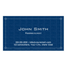 Blueprint Pharmacologist Business Card