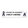 blueribbon, blueribbon, I STAND UP AGAINST, CHI... Bumper Sticker