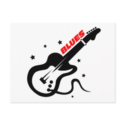 Blues Guitar Post Cards by jazzbluesboutique