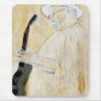 Blues Guitarist Painting in Orange and browns Mousepads