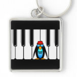 blues man piano keychains