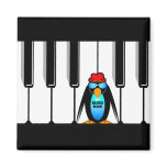 blues man piano fridge magnet
