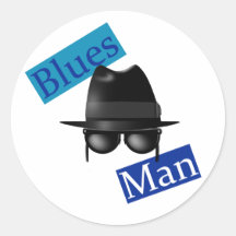 Blues Man Stickers