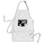 Blues player's silhouette with a spotlight apron