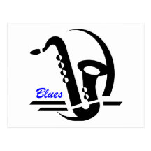 Blues Sax Post Cards