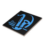 blues sax ceramic tiles