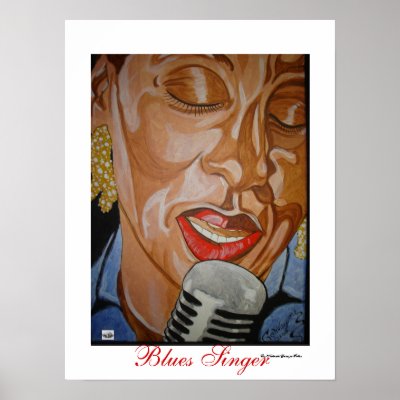 Blues Singer Poster by NSkateArt