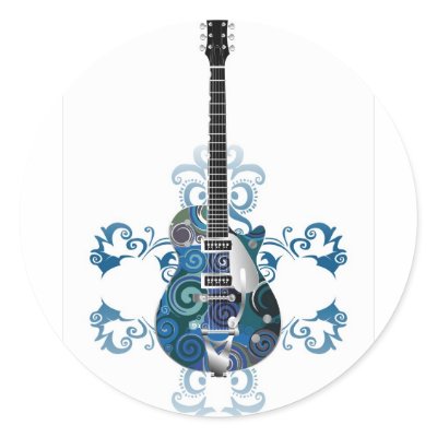 blues round sticker by jamessss2000