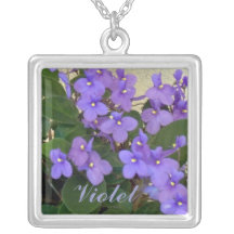 Bluest Blue Violets Necklaces