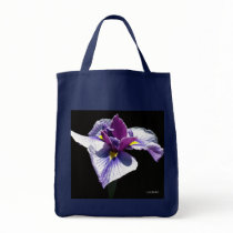 Bluest Purple Iris Canvas Bags