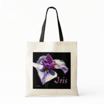 Bluest Purple Iris Canvas Bag
