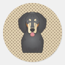 Bluetick Coonhound Cartoon Stickers