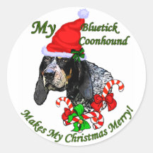 Bluetick Coonhound Christmas Gifts Sticker