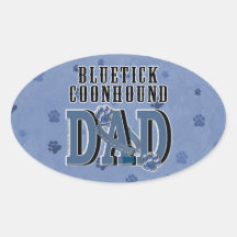 Bluetick Coonhound DAD Oval Stickers