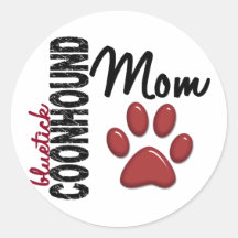 Bluetick Coonhound Mum 2 Round Sticker