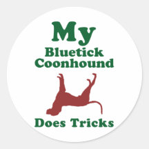 Bluetick Coonhound Round Sticker