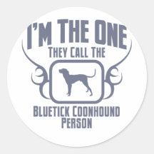 Bluetick Coonhound Round Sticker