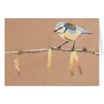 Bluetit on lambs tails Collage