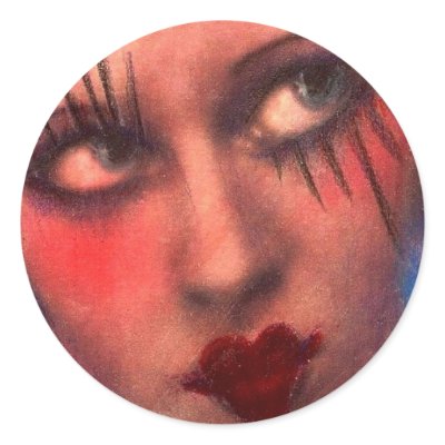 blugirl~ round sticker by izabella777