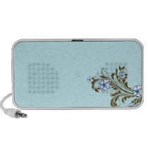 Bluish and olive swirls speakers