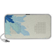 Bluish leaf design speakers